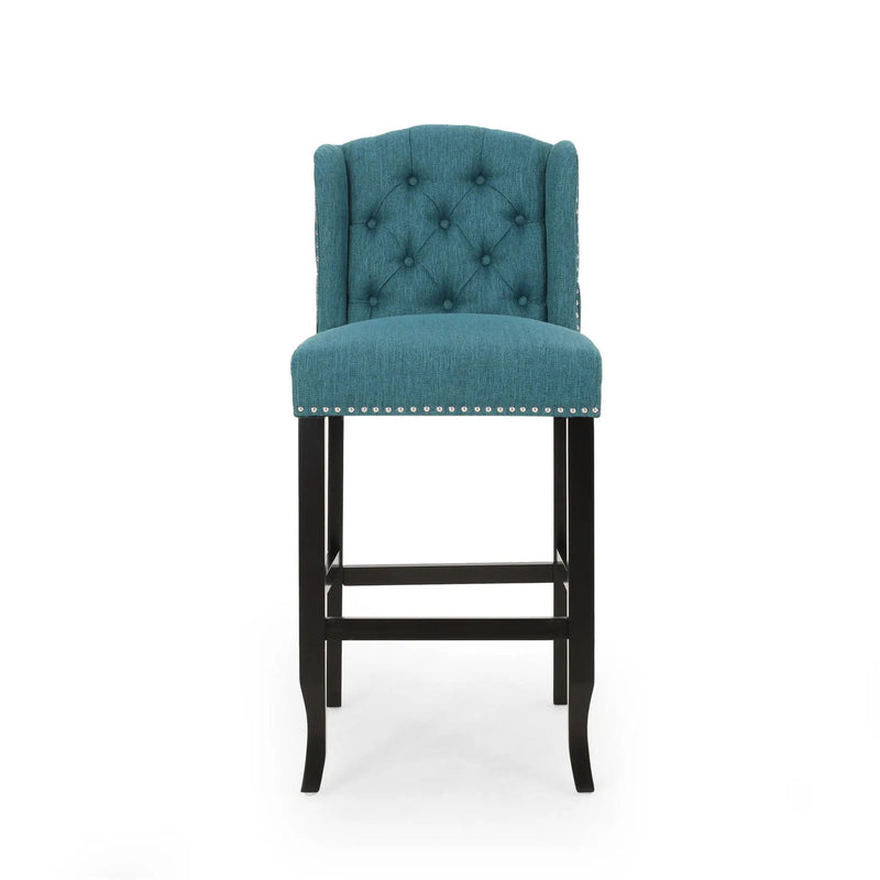 Vienna Contemporary Fabric Tufted Wingback Counter Stools (Set of 2) by HouseOfZazla
