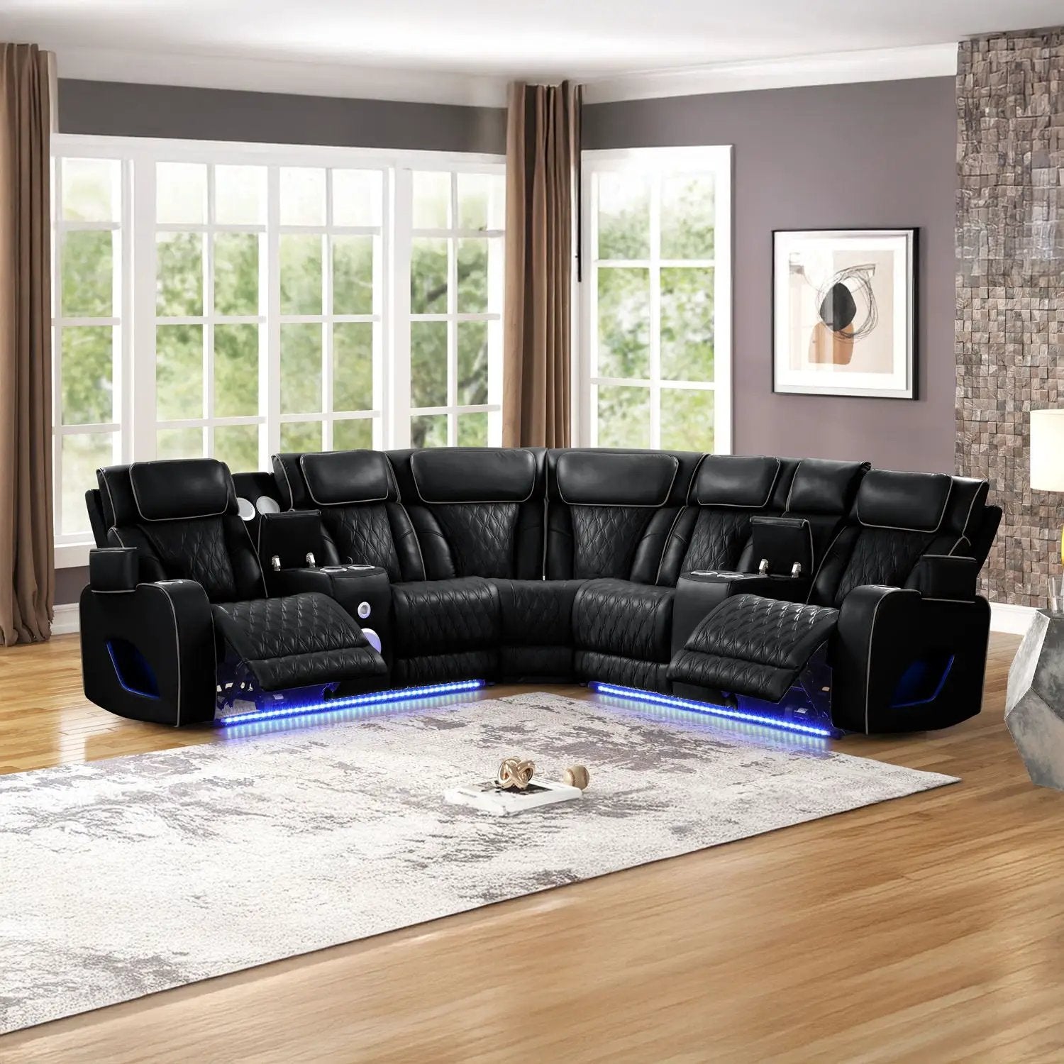 Fortuner - Power Recliner Sectional Sofa by HouseOfZazla