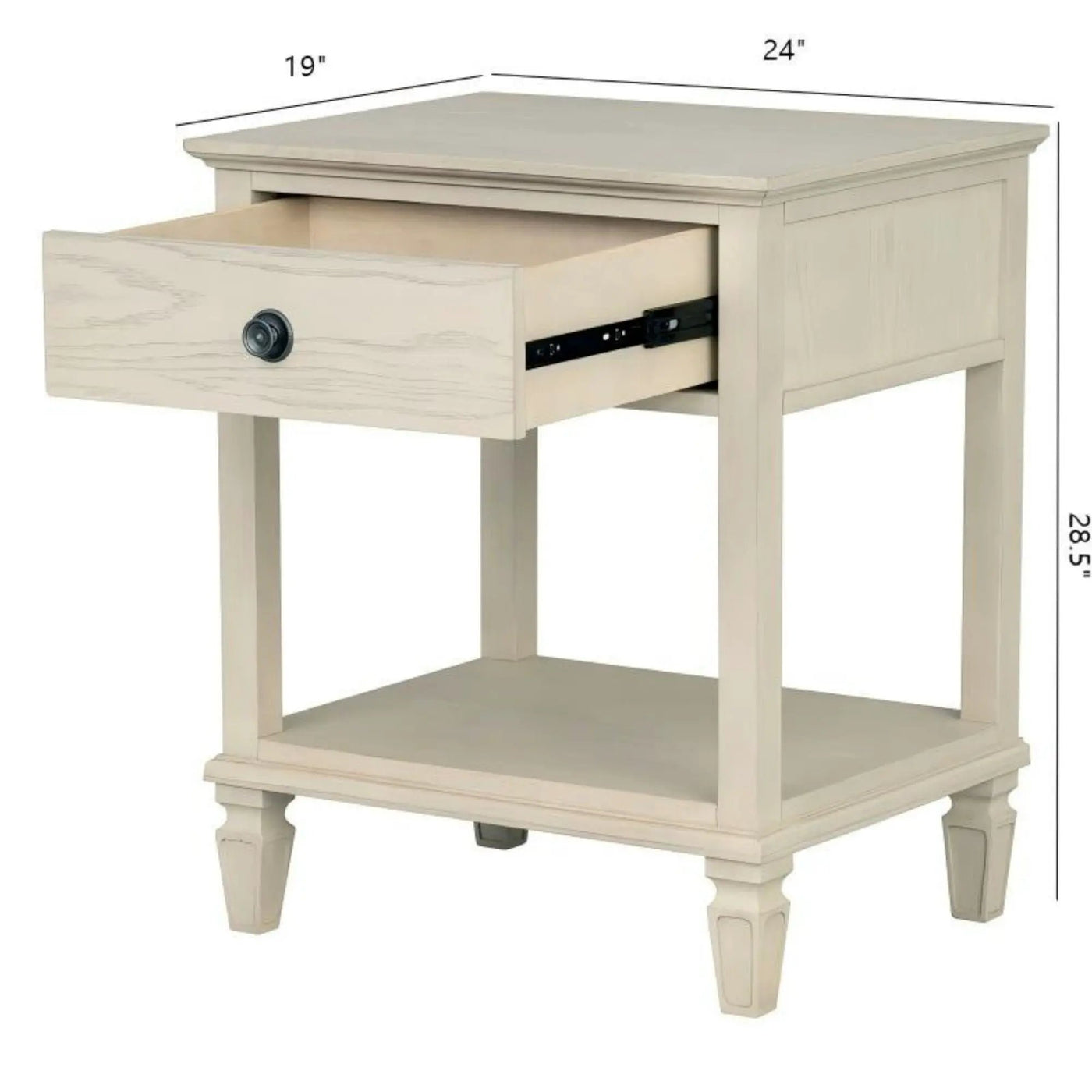Victoria - Bedside Table With Drawer And Shelf by Unique Piece Furniture