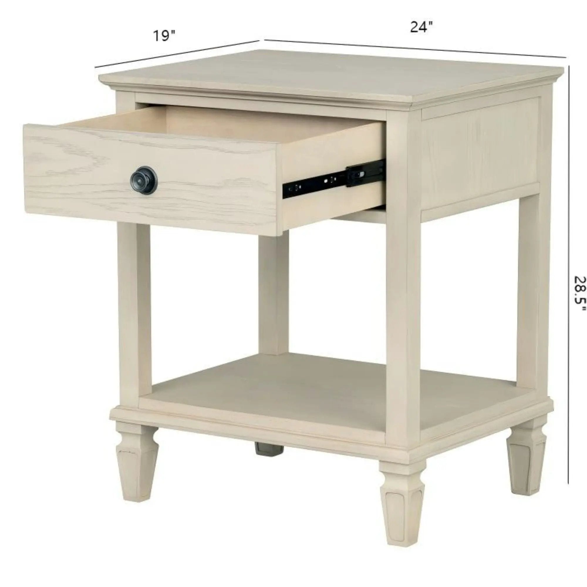 Victoria - Bedside Table With Drawer And Shelf by Unique Piece Furniture
