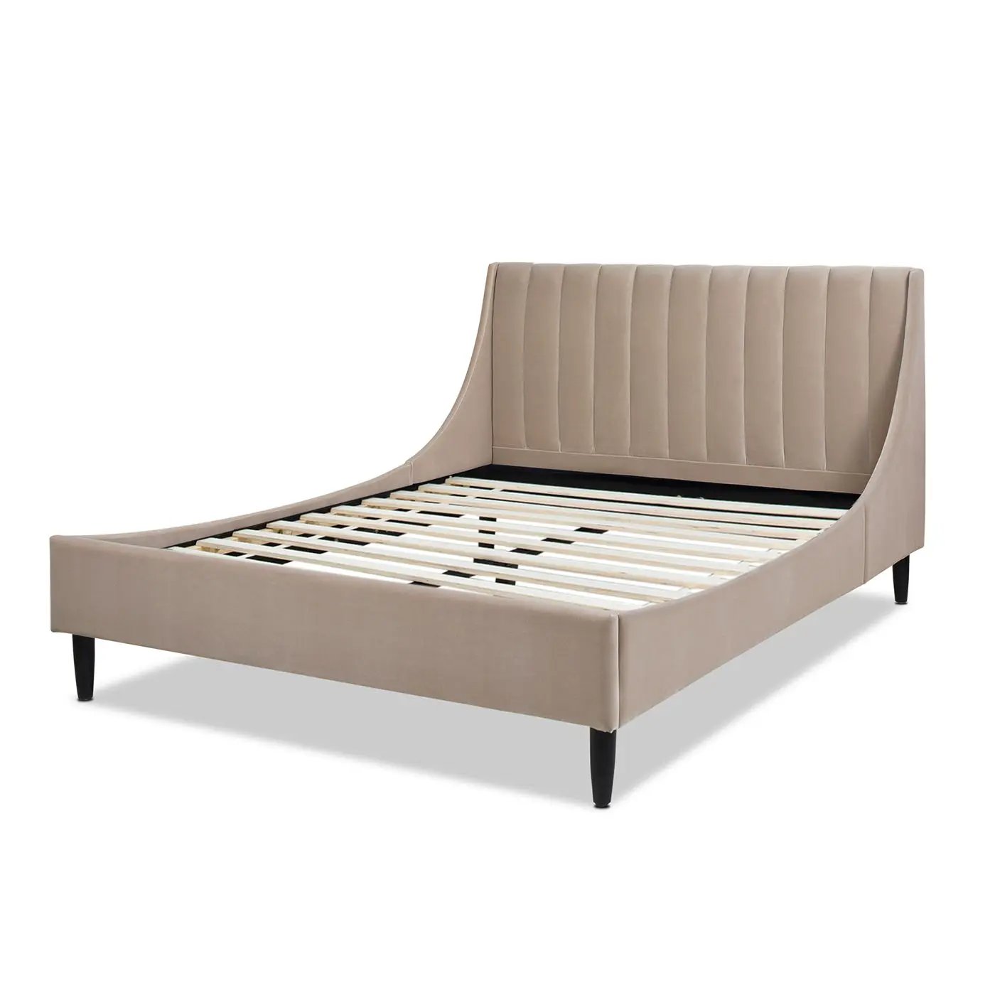 Aspen - Vertical Tufted Modern Headboard Platform Bed Set by HouseOfZazla