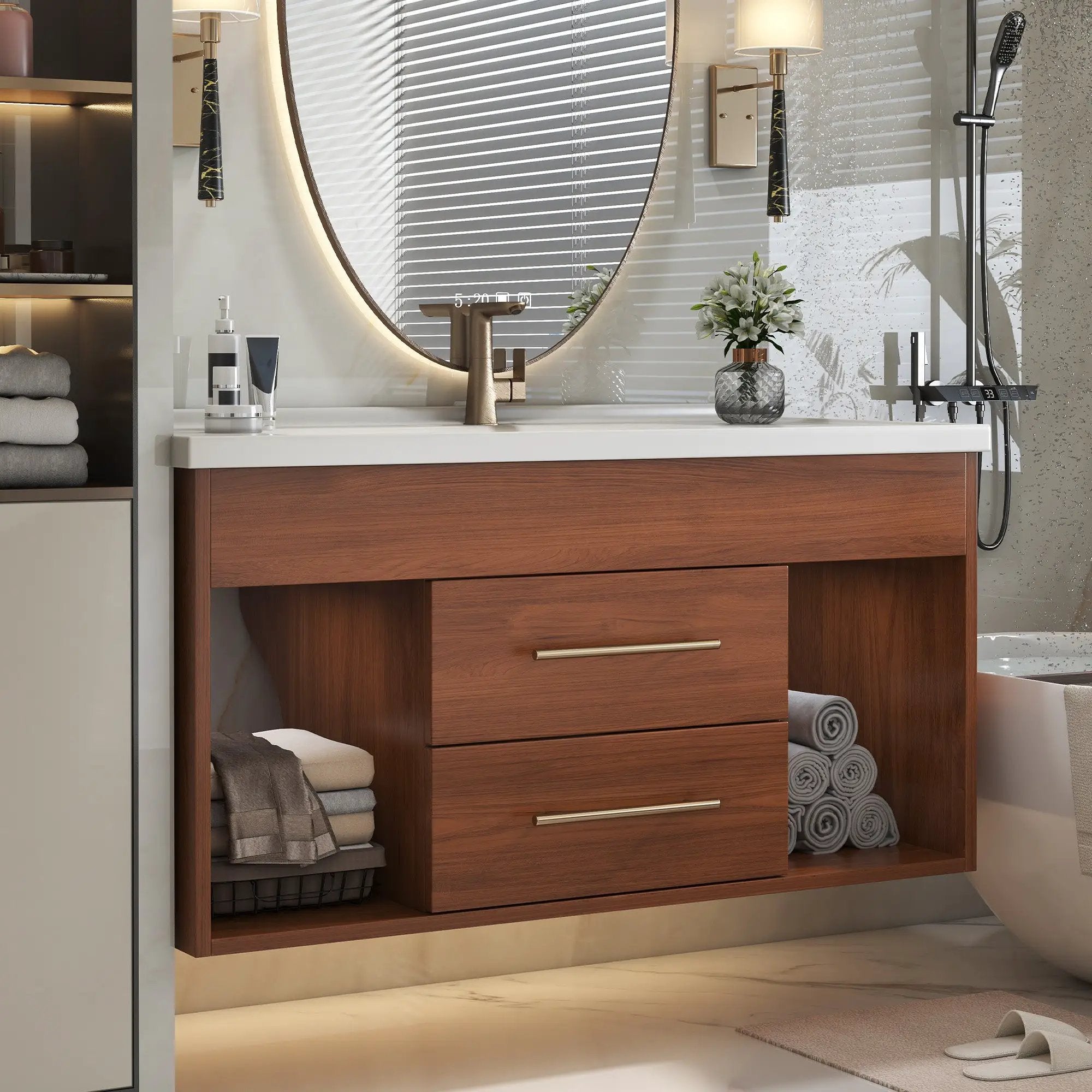 35.4" Mid-century Modern Single Bathroom Vanity by HouseOfZazla