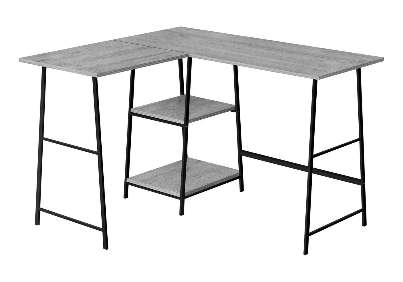 Computer Desk, Home Office, Corner, Storage Shelves, L Shape, Work, Laptop, Contemporary, Modern by Unique Piece Furniture