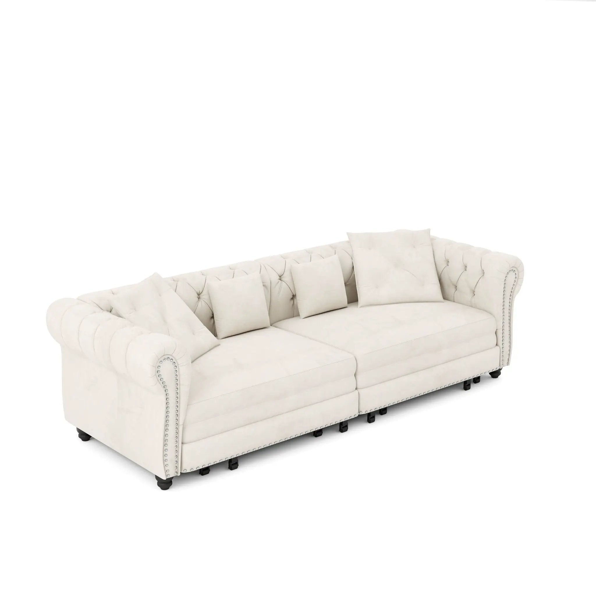 3 In 1 Convertible Sleeper Sofa Bed With Movable Ottoman by HouseOfZazla