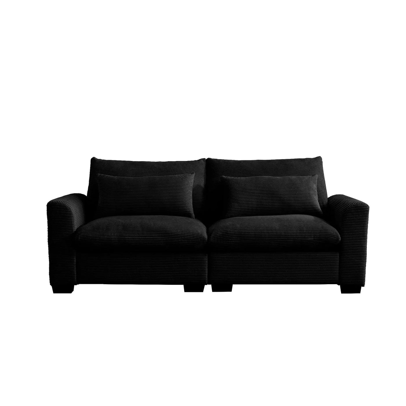Modern 2 Seater Corduroy Fabric Sofa by HouseOfZazla