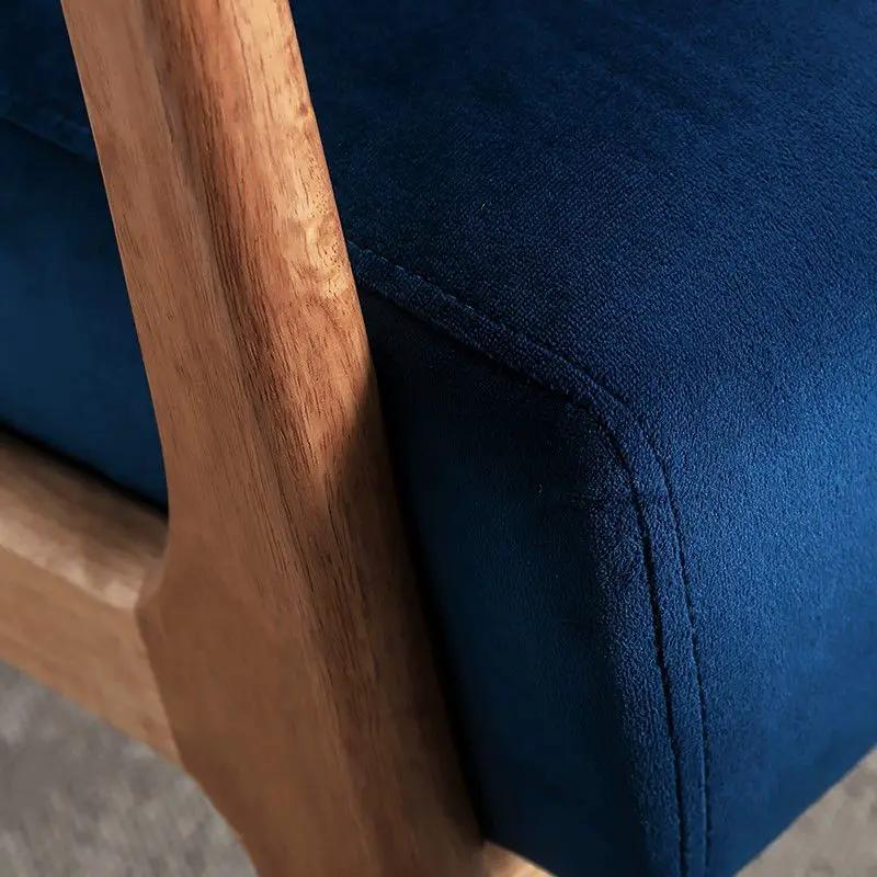 Classic Mid-Century Modern Accent Chairs, Open Framed Armchair With Cushioning by HouseOfZazla