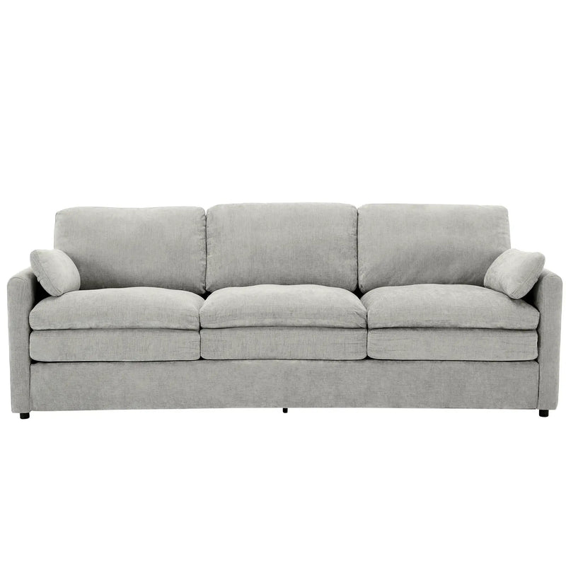 Cozy Upholstered 3 Seater Sofa With Double Cushion by Unique Piece Furniture