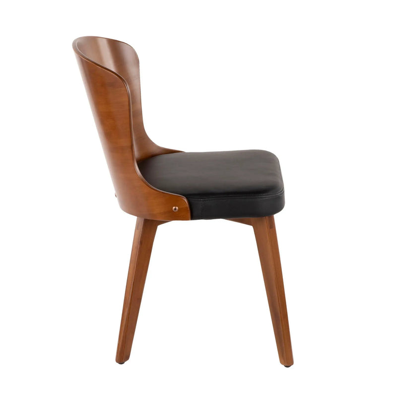 Bocello - Mid-Century Chair - Walnut / Black by Unique Piece Furniture