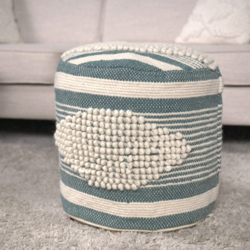 Diamond - Handcrafted Cylindrical Pouf by Unique Piece Furniture