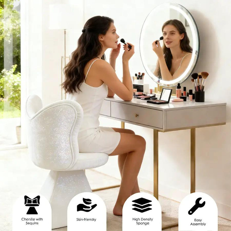 Vanity Chair with Butterfly Back by HouseOfZazla