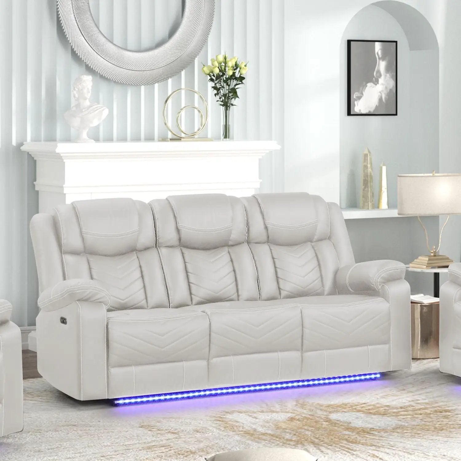 Challenger - LED Power Recliner Sofa