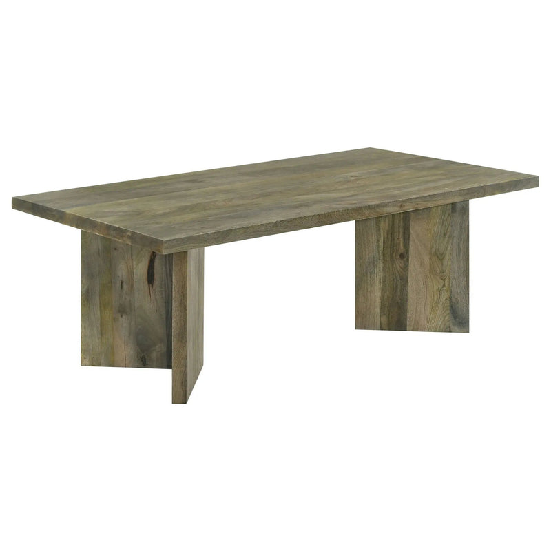 Andando Rectangular Solid Wood Coffee Table Mango Brown by Unique Piece Furniture