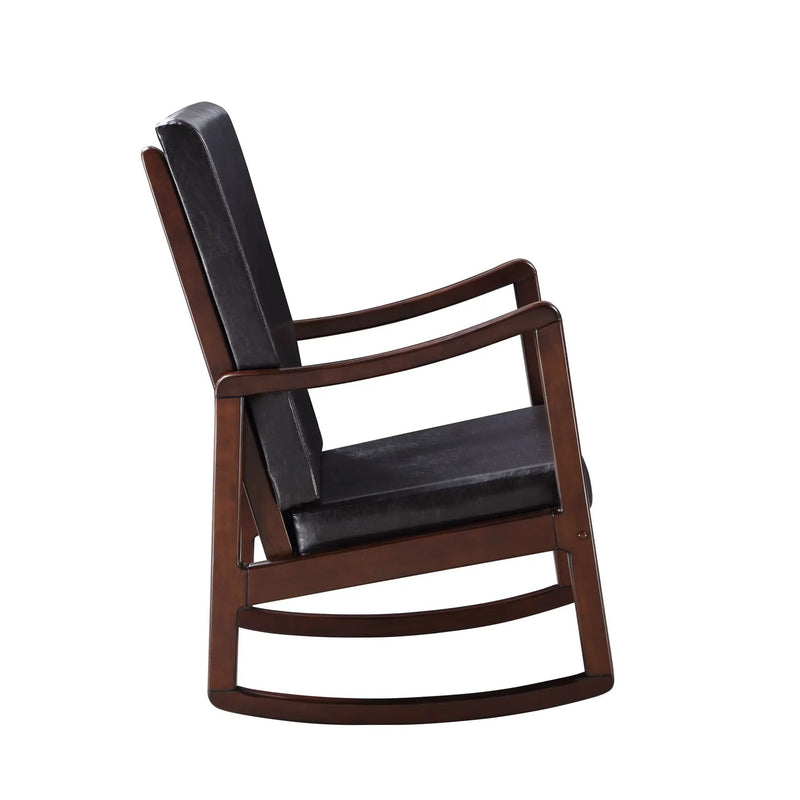 Raina - Synthenic Leather Rocking Chair - Espresso by Unique Piece Furniture