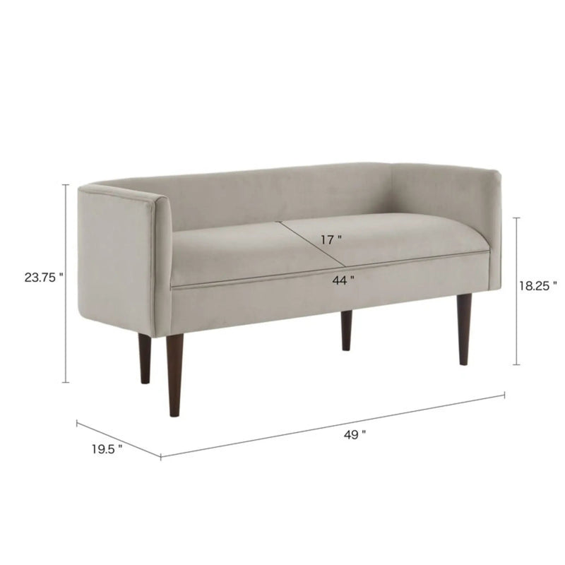 Farrah - Accent Bench With Low Back & Sides - Cream by Unique Piece Furniture