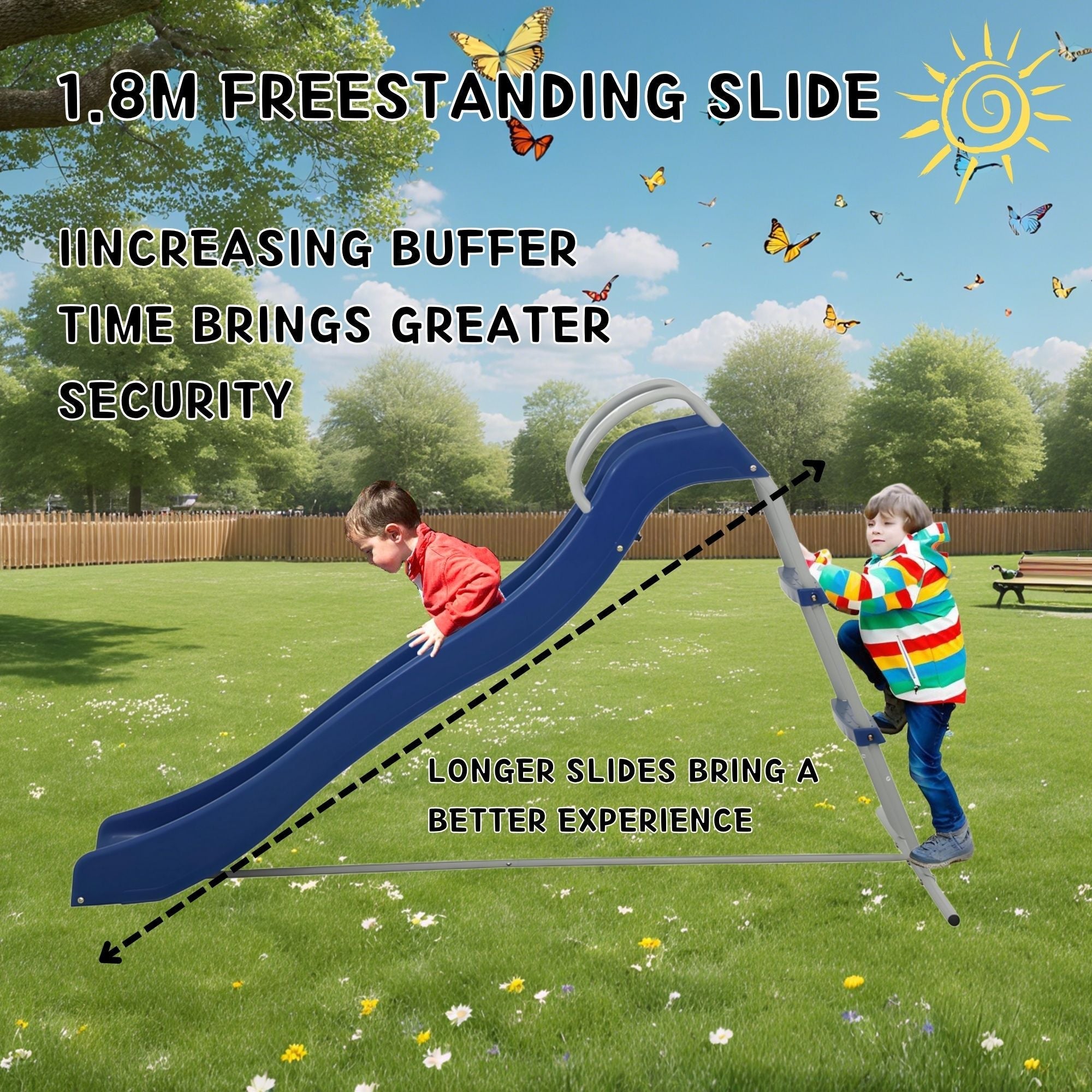 Xsl002 - Slide Indoor Freestanding Playground Equipment - Blue by HouseOfZazla