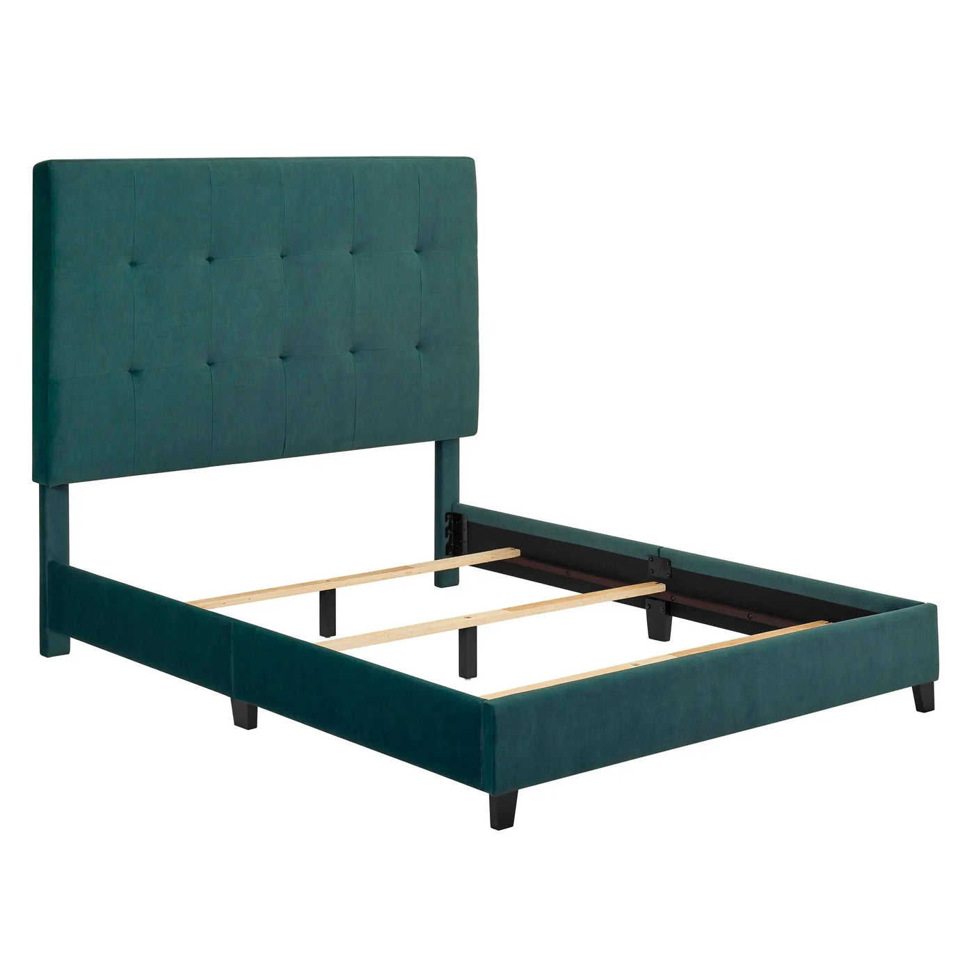 Tufted Upholstered Headboard Platform Bed by HouseOfZazla
