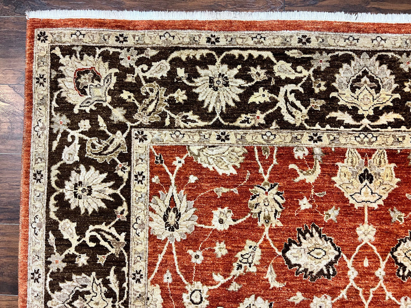 Pakistani Oriental Rug 6x9, Red, Floral Allover, Handmade Wool Rug, Peshawar Chobi Rug, Pak Persian Carpet 6 x 9 by Jewel Rugs