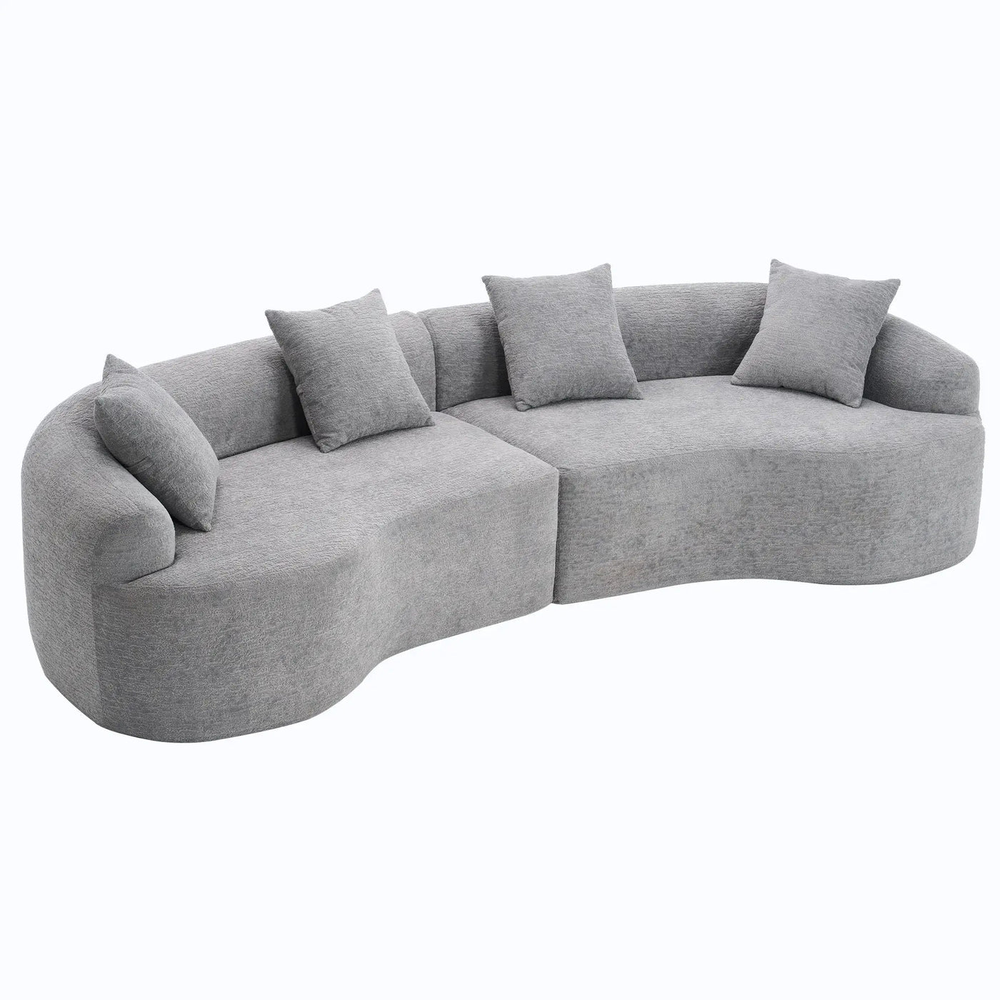 4 Seater Sofa With Fabric, 30D, 60 Hardness Full Sponge, 4 Pillow For Living Room, Home Furniture Sleeper Sectional Sofa For Apartment by Unique Piece Furniture