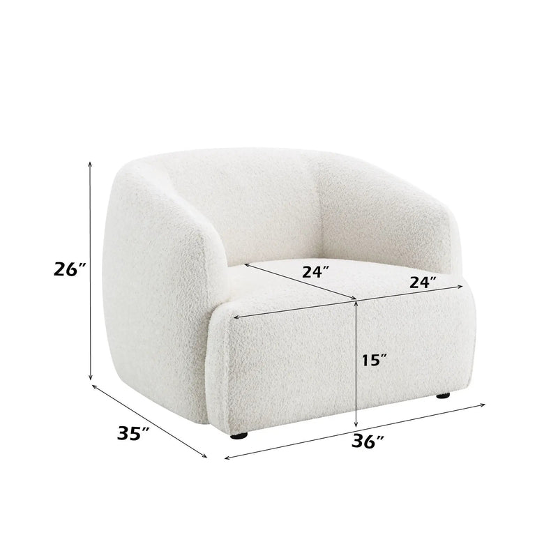 Lucifer - Chair - White Shimmer Chenille by Unique Piece Furniture