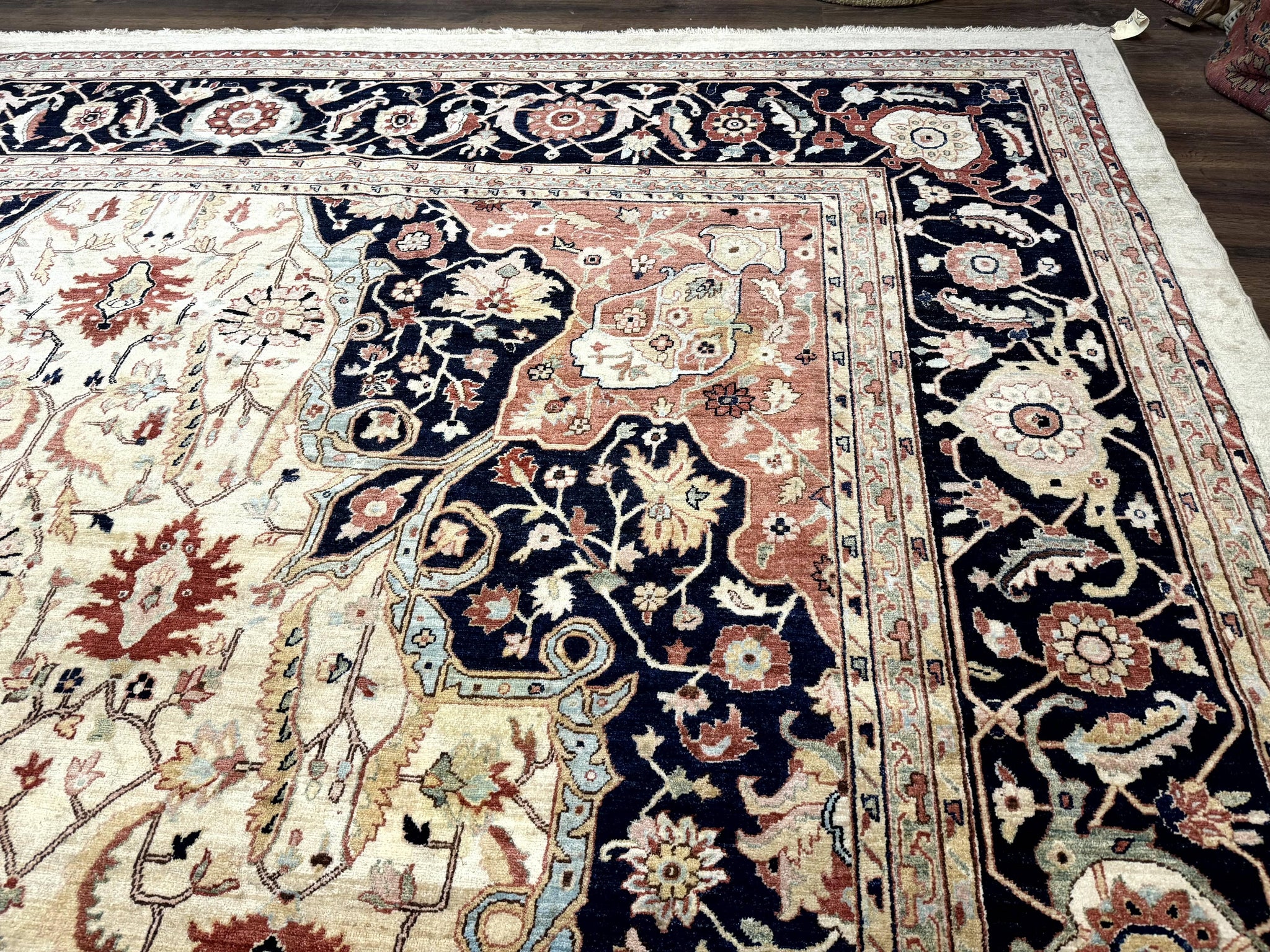 Large Palace Sized Stark Carpet 13x19, Traditional Wool Handmade Rug, Beige by Jewel Rugs