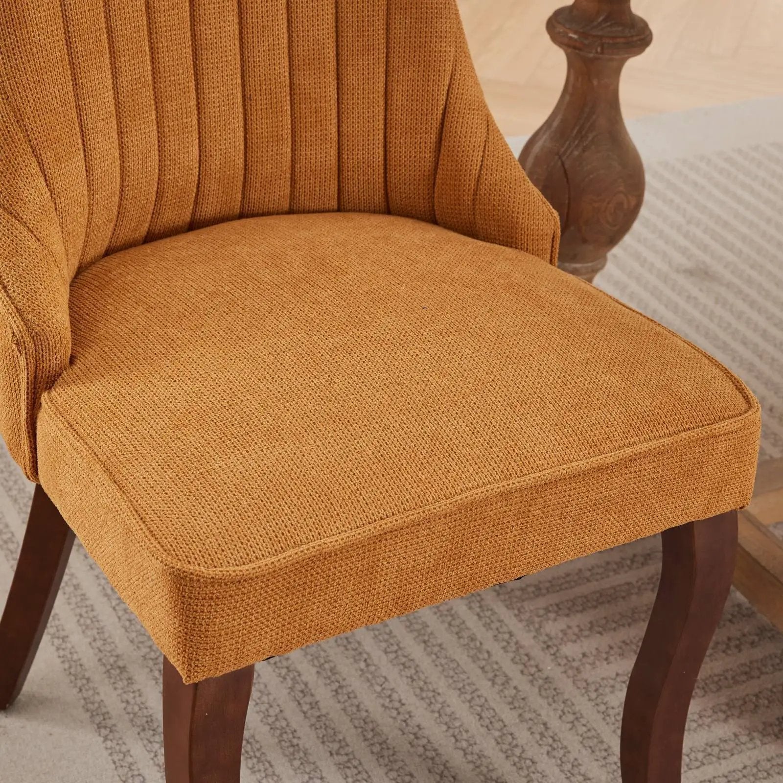 Set of 2 Rayon Cloth Flocking Linen Dining Chairs by BLAKHOM