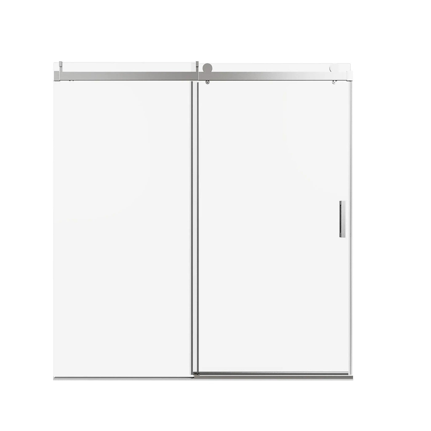 Frameless Sliding Shower Door With Soft- Close, 3 / 8" Tempered Glass by HouseOfZazla