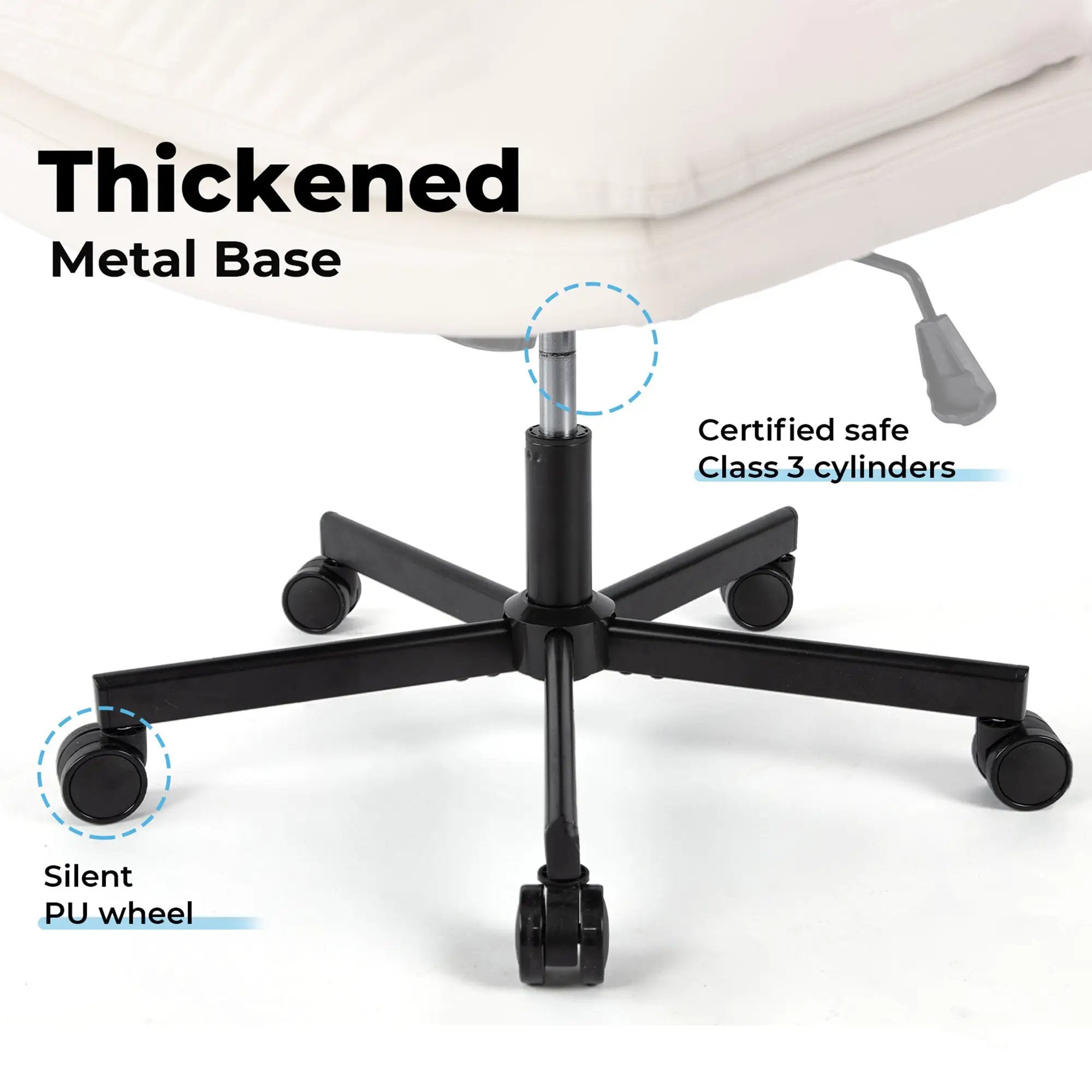 Upgrade! Larger Size 360° Swivel Home Office Desk Chair with Wheels by HouseOfZazla