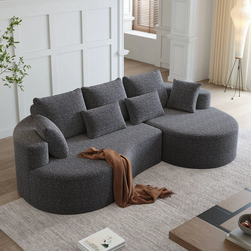 Curved Oversized Sectional Sofa With Extra Deep Seat by HouseOfZazla