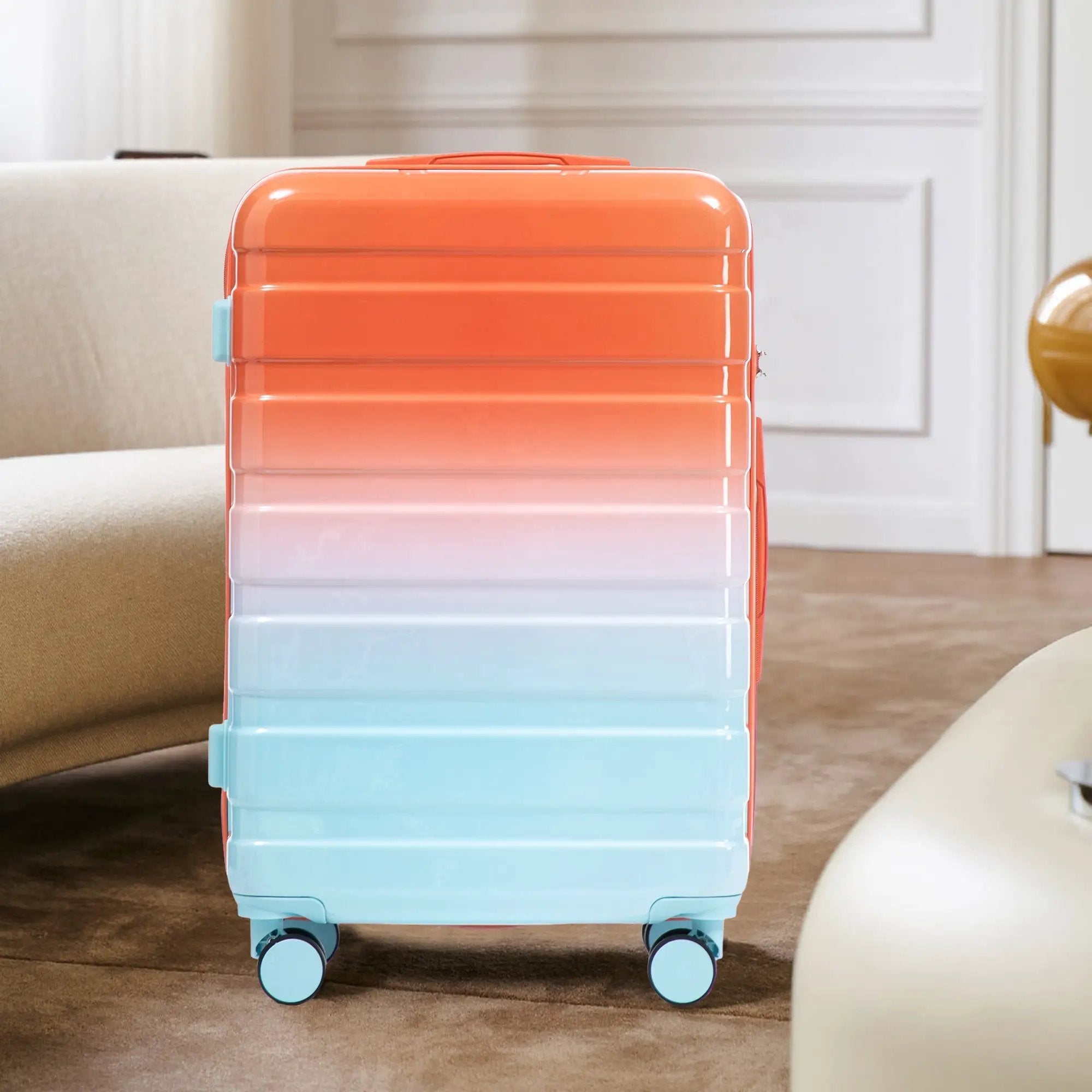3-Piece Spinner Wheel Luggage Set with Gradient Color by HouseOfZazla