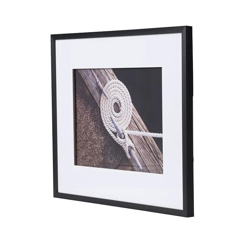 Rope Wall Art With Frame, Wall Decor For Living Room (Set of 3) - White / Black by Unique Piece Furniture