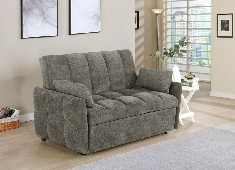 Cotswold Upholstered Convertible Sleeper Sofa Bed Dark Grey by Unique Piece Furniture