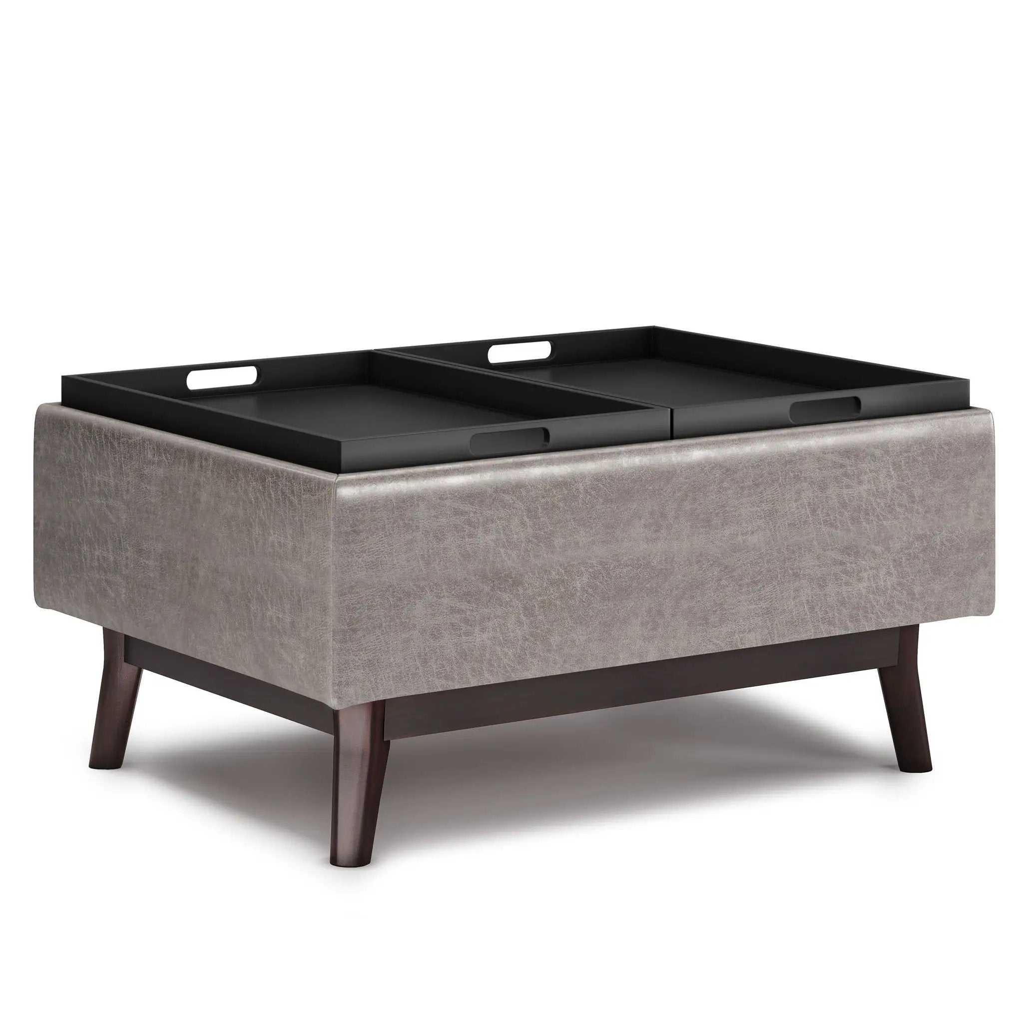 Owen - Tray Top Small Coffee Table Upholstered Storage Ottoman by Unique Piece Furniture