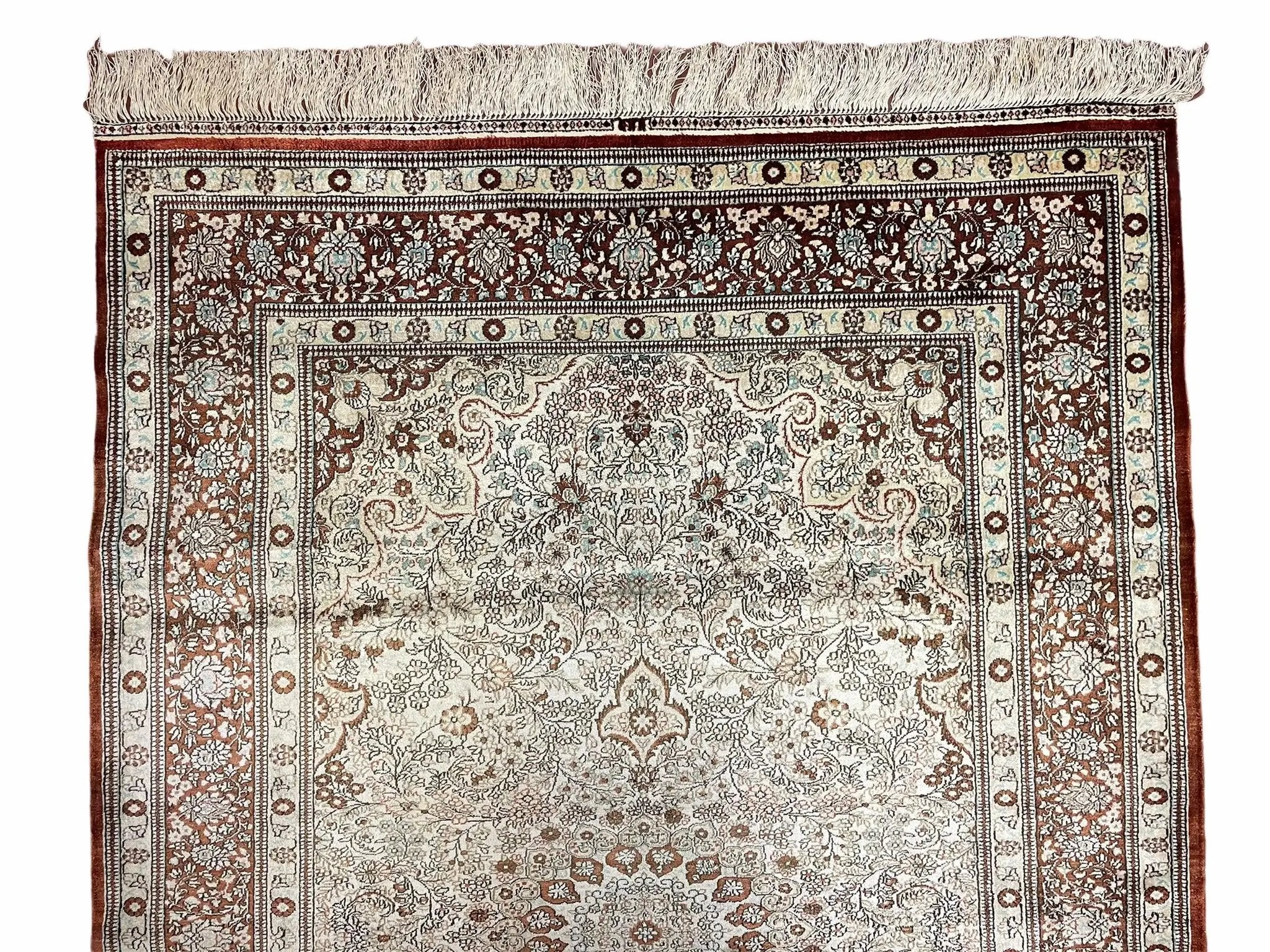 4' X 6' Vintage Fine Handmade Chinese Oriental Silk Rug 400 KPSI Wow by Jewel Rugs