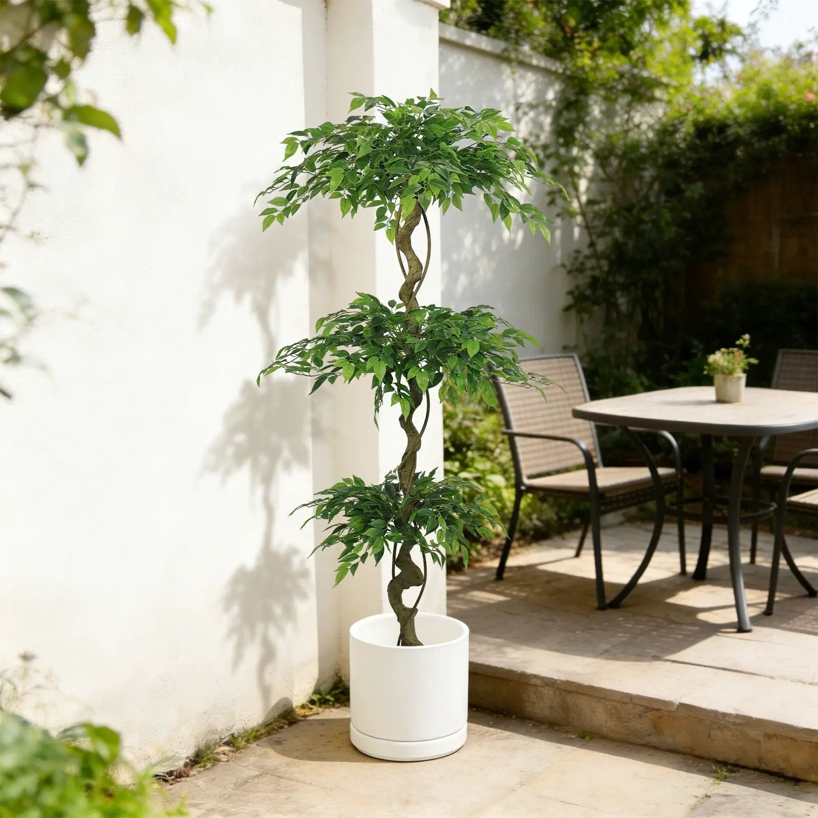 Artificial Ficus Tree With Pot For Home Decor Indoor Plant - Green by HouseOfZazla