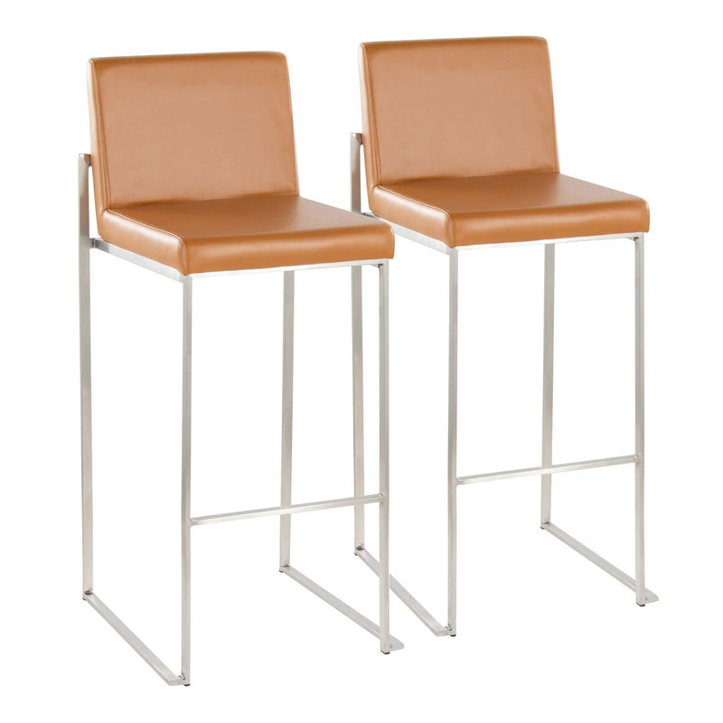 Fuji - Contemporary And Modern Elegance High Back Barstool by HouseOfZazla