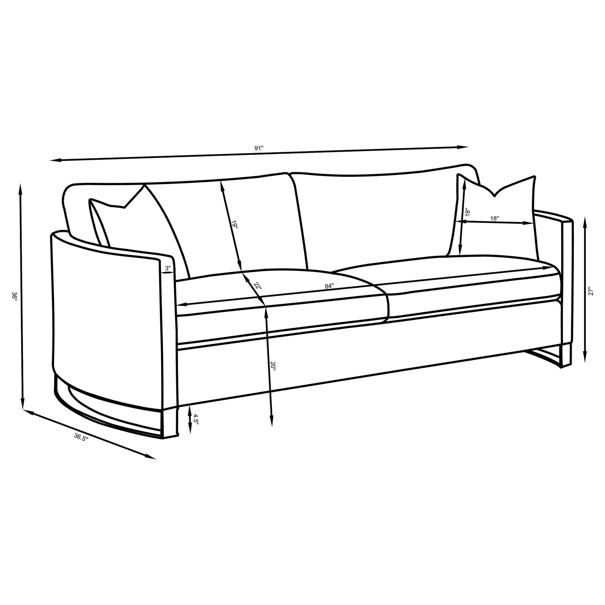 Ulrika - Sofa With Reversible Seating - Beige by HouseOfZazla
