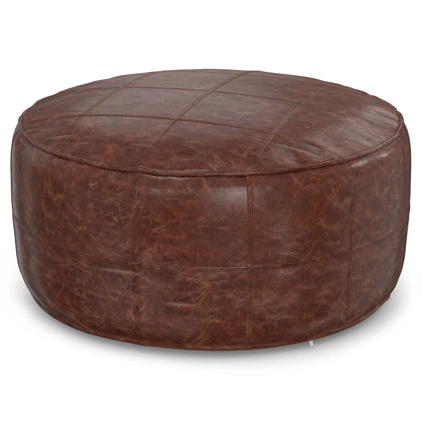 Connor - Handcrafted Round Pouf by Unique Piece Furniture