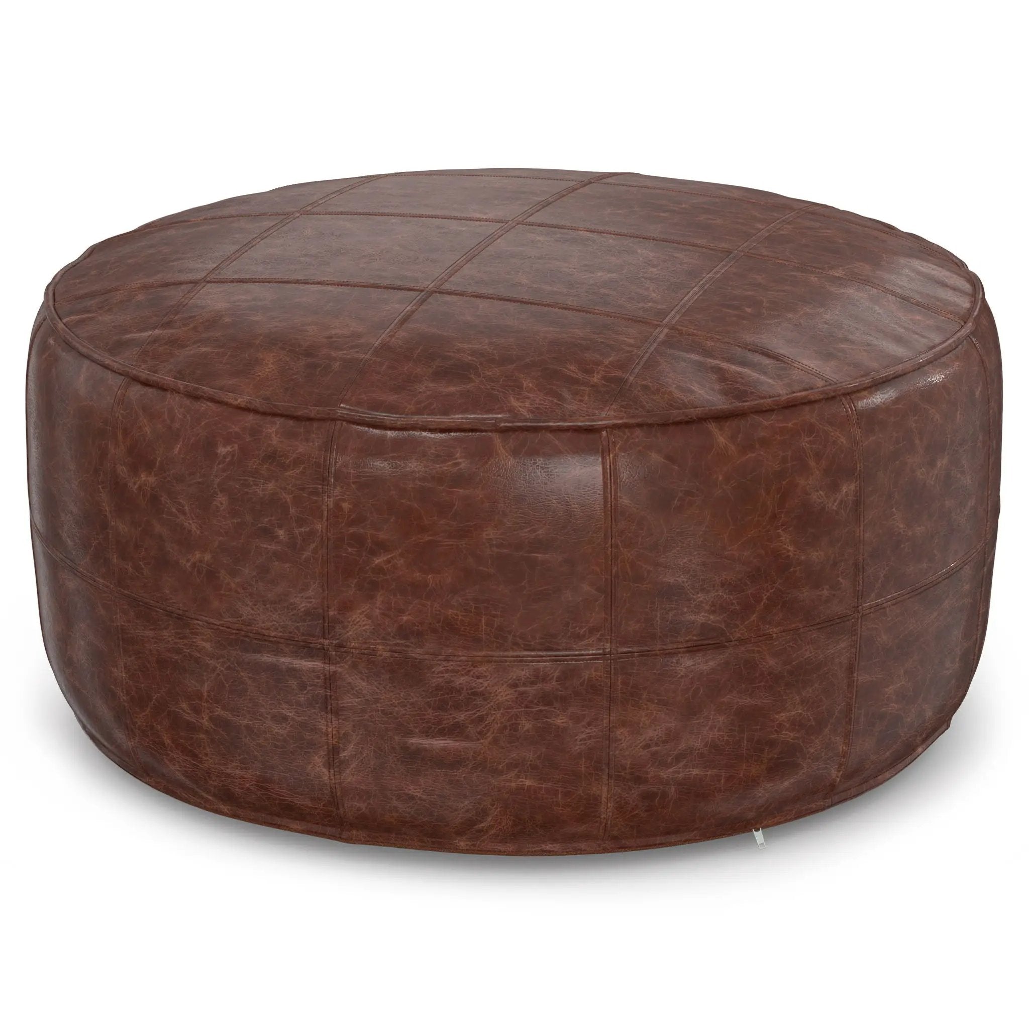Connor - Handcrafted Round Pouf by Unique Piece Furniture