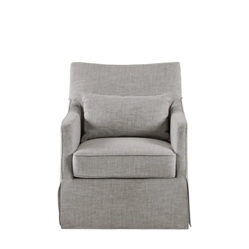 Traditional Design London Skirted Swivel Chair by HouseOfZazla