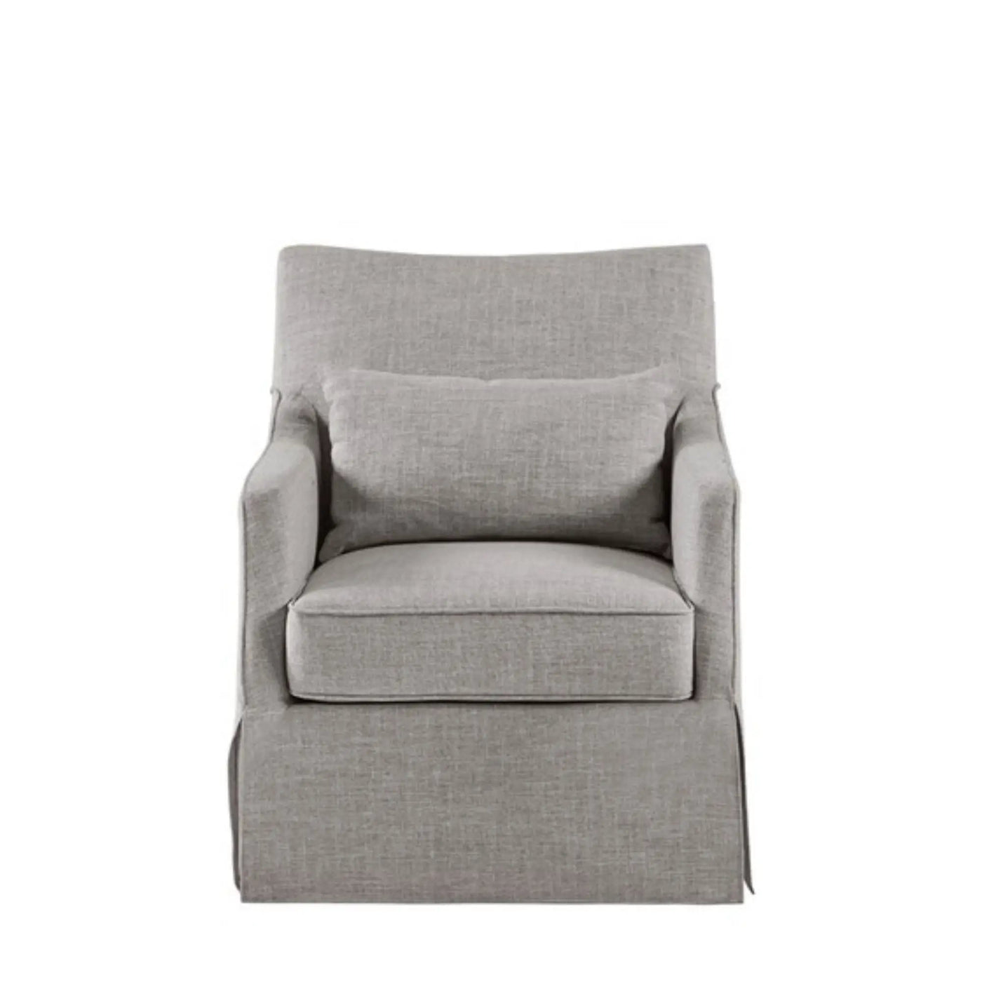Traditional Design London Skirted Swivel Chair by Unique Piece Furniture