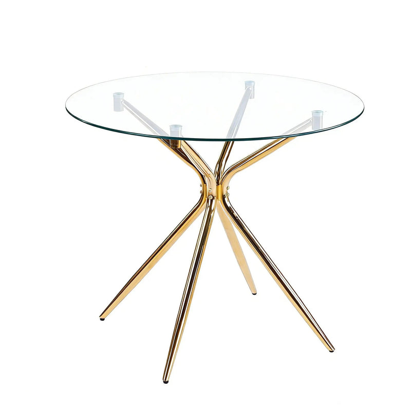 Compact Dining Table With Glass Top by Unique Piece Furniture