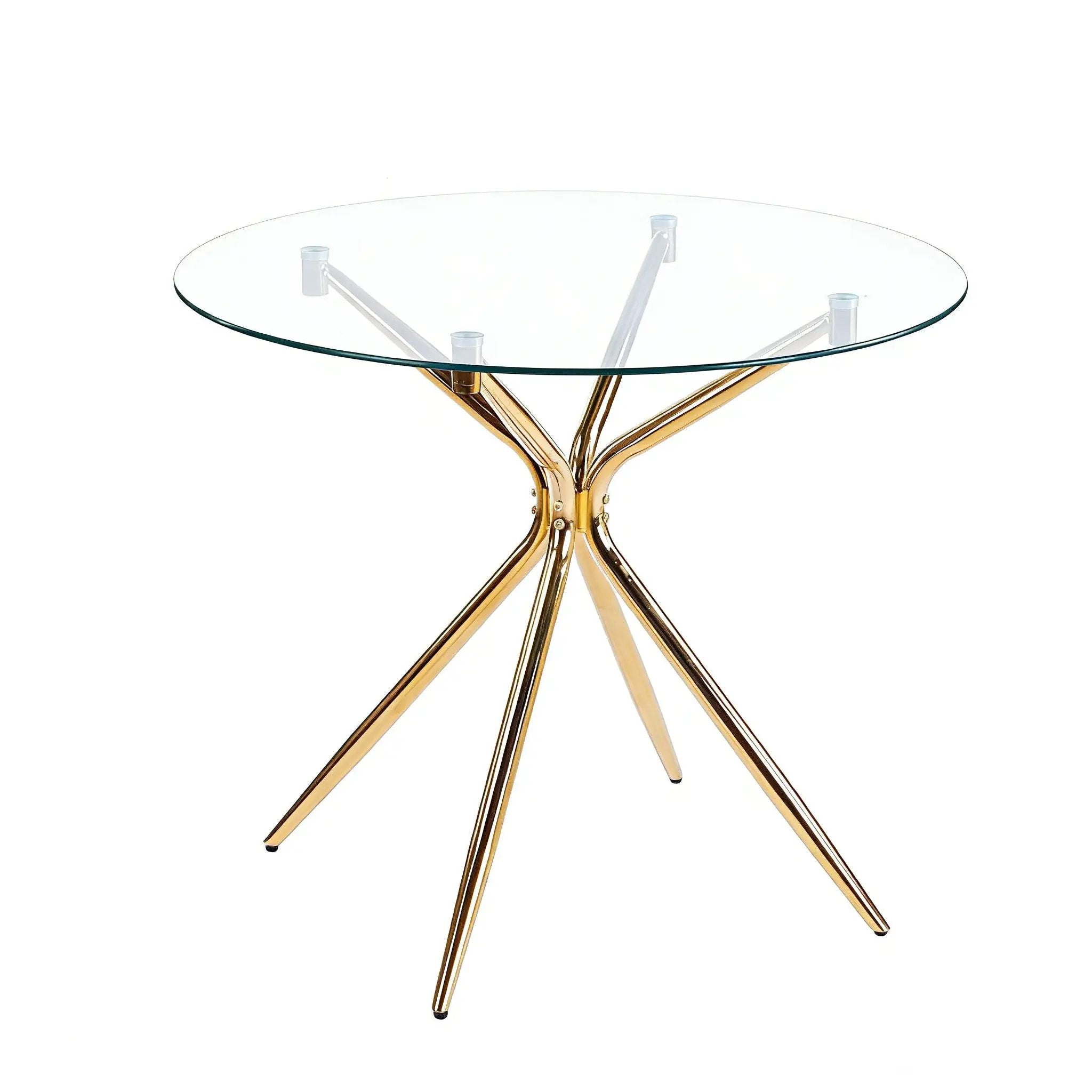 Compact Dining Table With Glass Top by Unique Piece Furniture