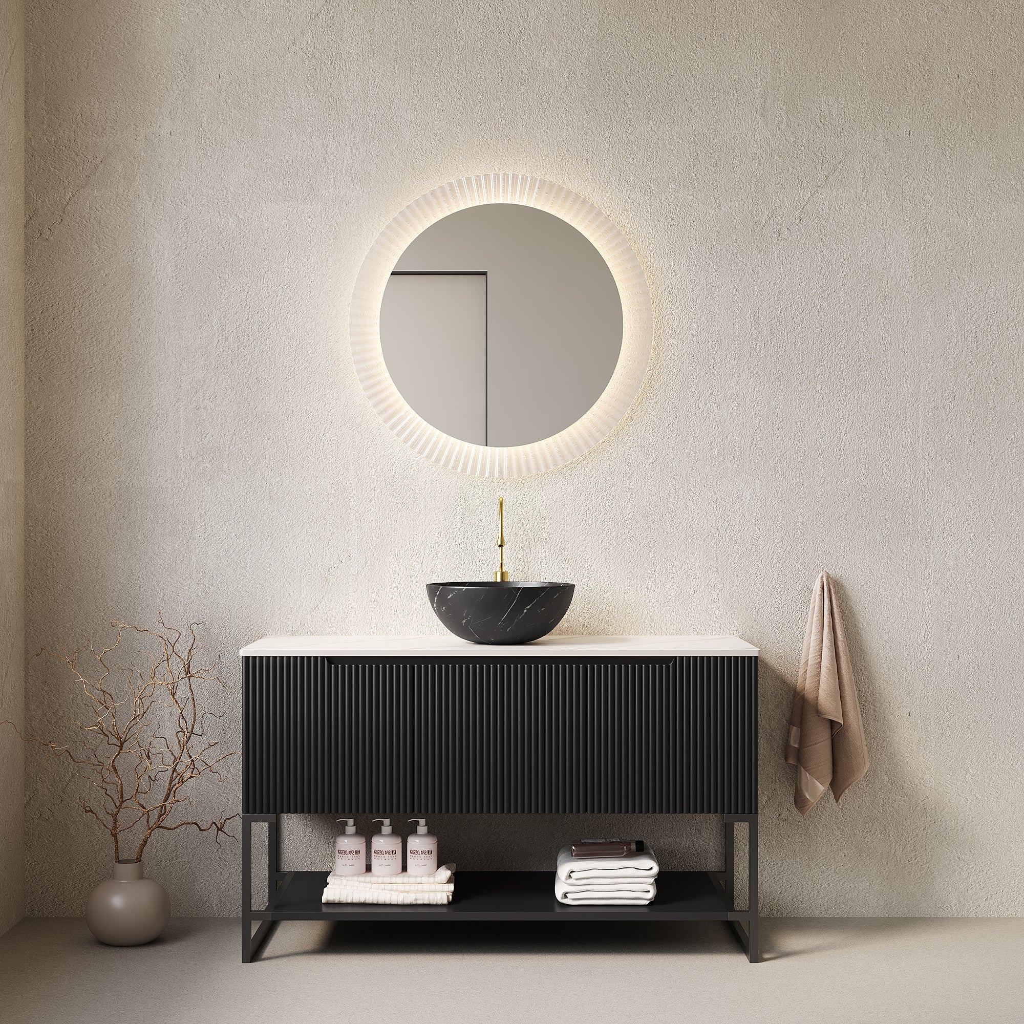 Tulio 48" Bathroom Vanity & Sink, Freestanding Storage Cabinet by HouseOfZazla