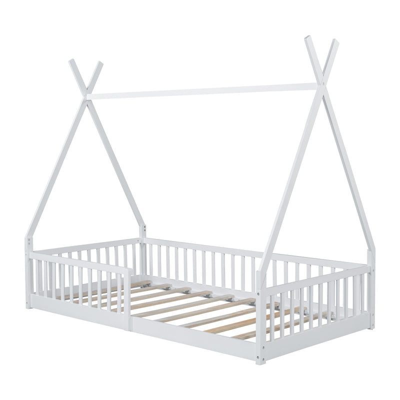 House Shaped Design Bed With Fence