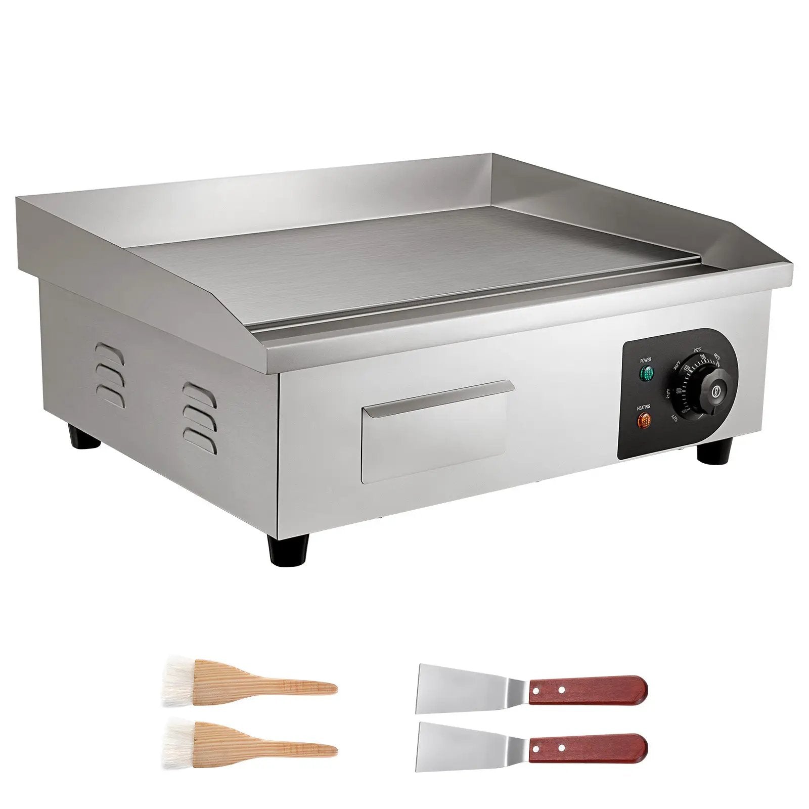 Commercial Electric Griddle, 21 x 11.8 Inch, 1750W by HouseOfZazla