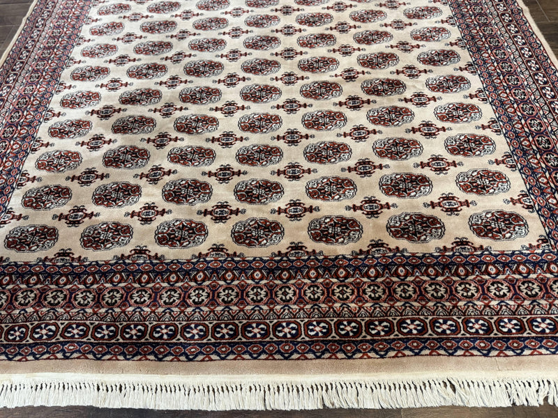 Karastan Rug 8.2 x 11.6 Beige Bokhara, Wool Pile, Vintage Discontinued Karastan Area Rug, Belgium Power Loomed Rug by Jewel Rugs