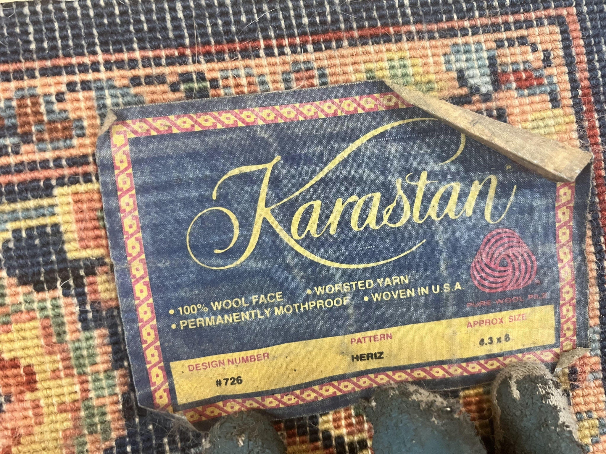 Karastan Rug 4x6, Karastan Heriz #726, Wool Pile Karastan Area Rug, Rare Hard to Find, Original 700 Series Vintage Discontinued Rug by Jewel Rugs