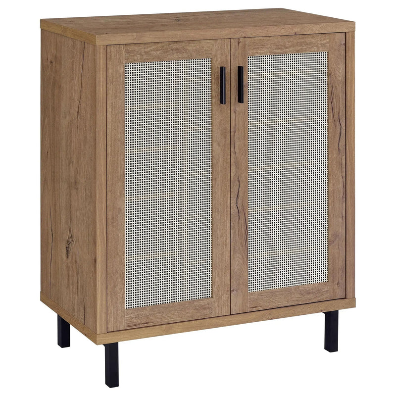 Teller 2-door Shoe Storage Cabinet Natural Oak by Unique Piece Furniture