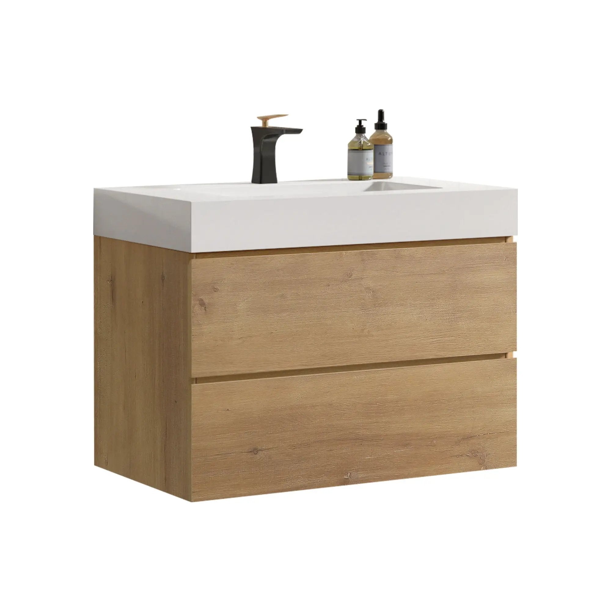 Alice - Bathroom Vanity With Sink, Large Storage Wall Mounted Floating Bathroom Vanity For Modern Bathroom by Unique Piece Furniture
