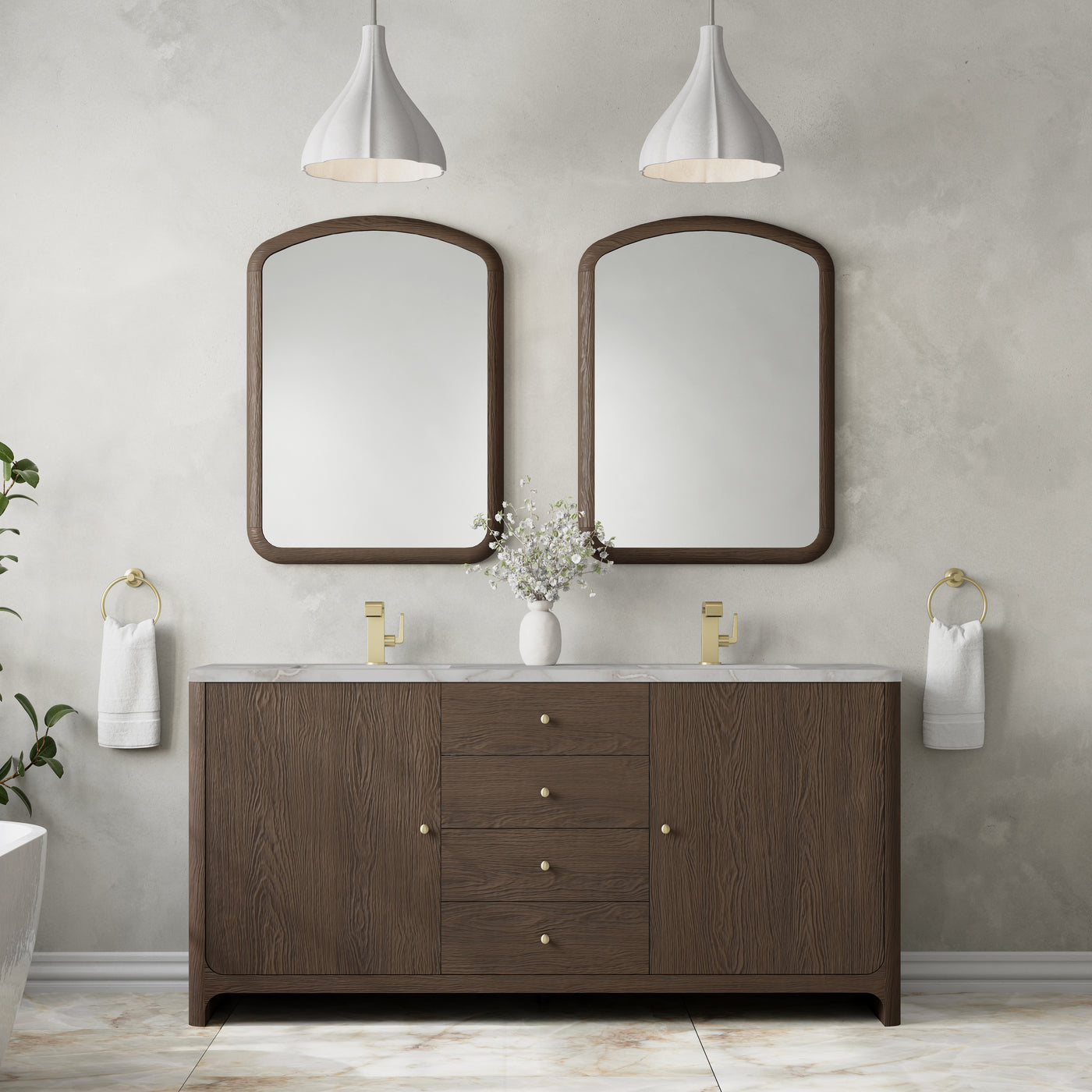 James Martin Gracyn 72" Double Bathroom Vanity, Sable, view 40